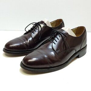 Bostonian Impression Leather Oxford Men 8.5 Leather Sole D/B Width Brown Cap Toe
